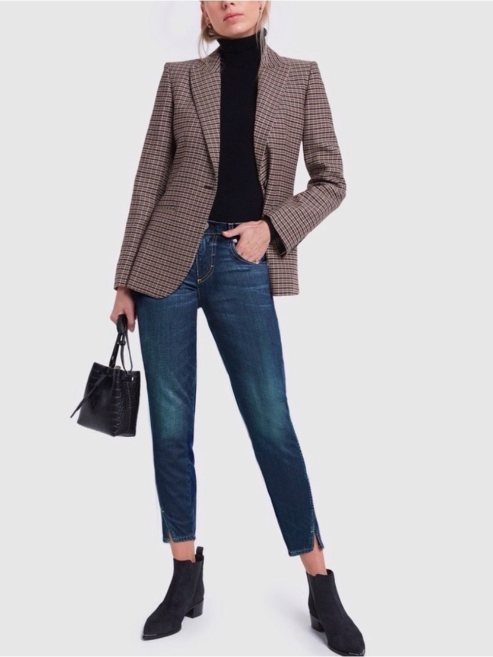 AMO The Twist True Blue Skinny Crop Jeans